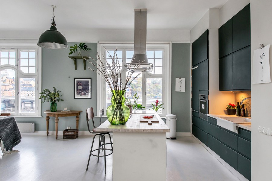 Гостиная столовая в американском стиле