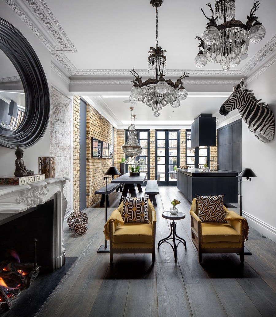 Интерьер гостиной в стиле Эклектика