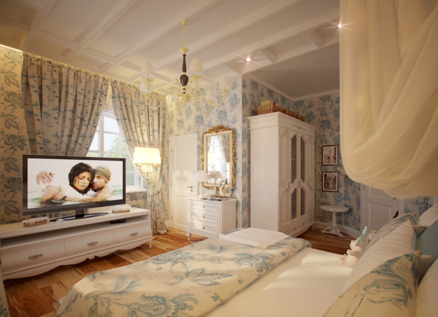 Спальня 12 кв в стиле Прованс