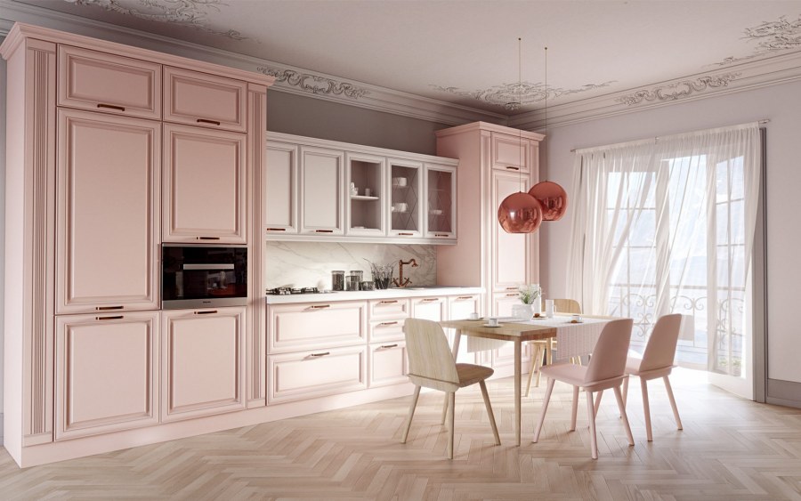 Кофейные стены на кухне