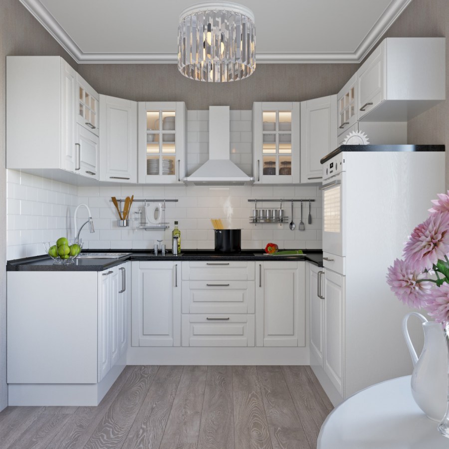 Кухня Леда белая