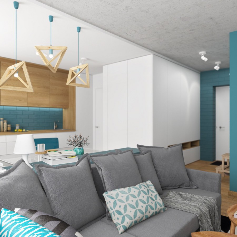 Интерьер студия Сканди