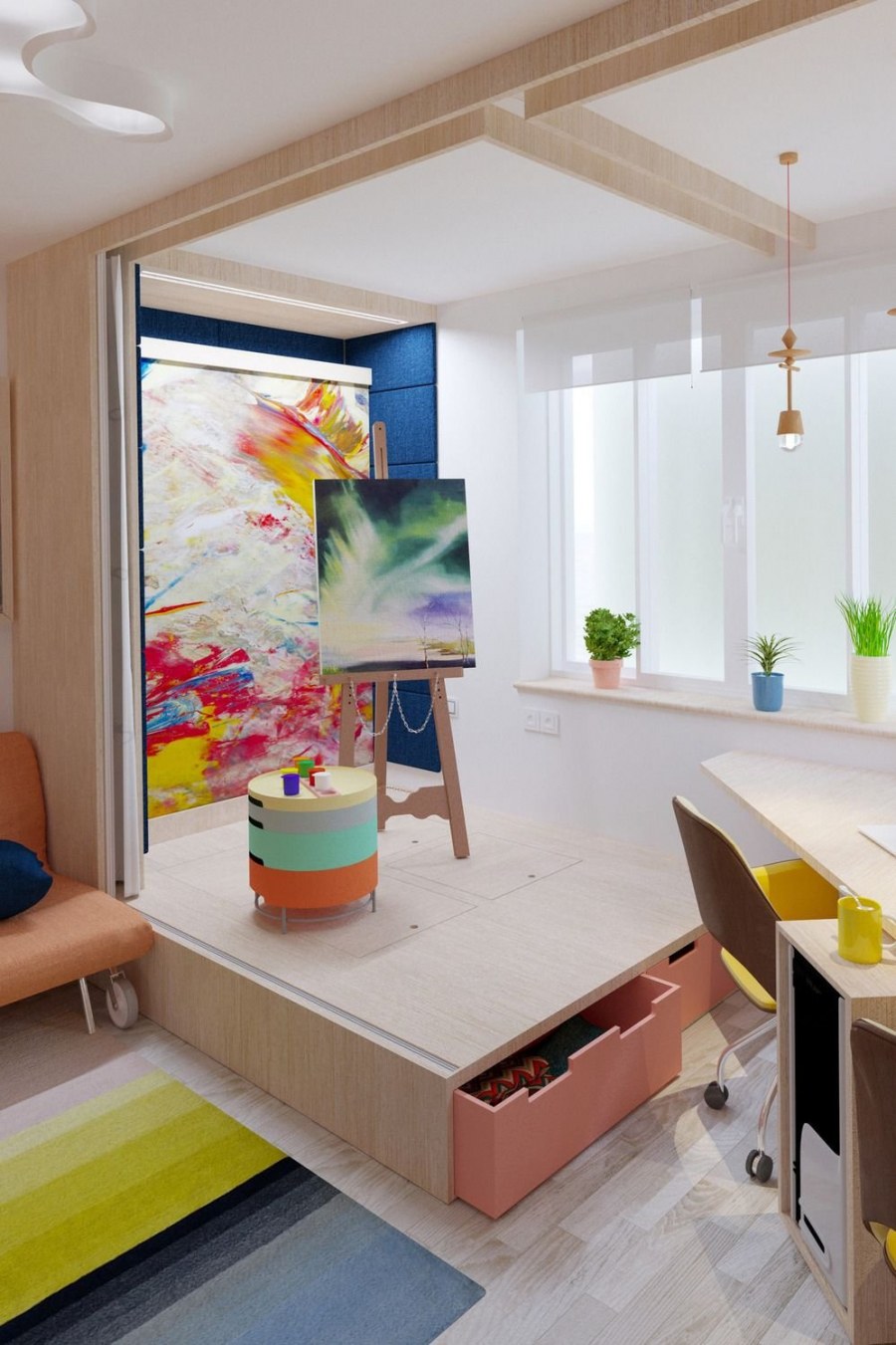 Компактная мебель для маленькой квартиры студии