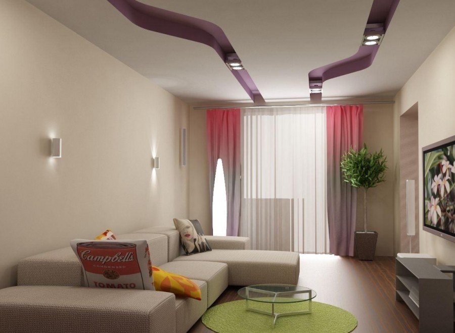 Интерьер гостинной 18кв м