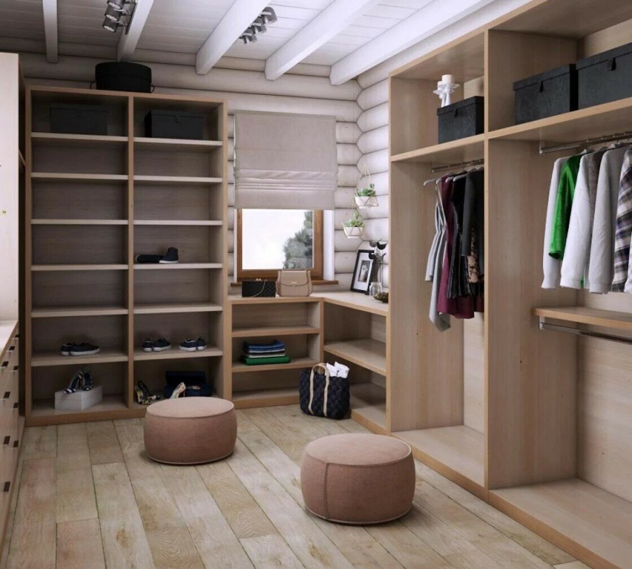 Гардеробная в стиле лофт