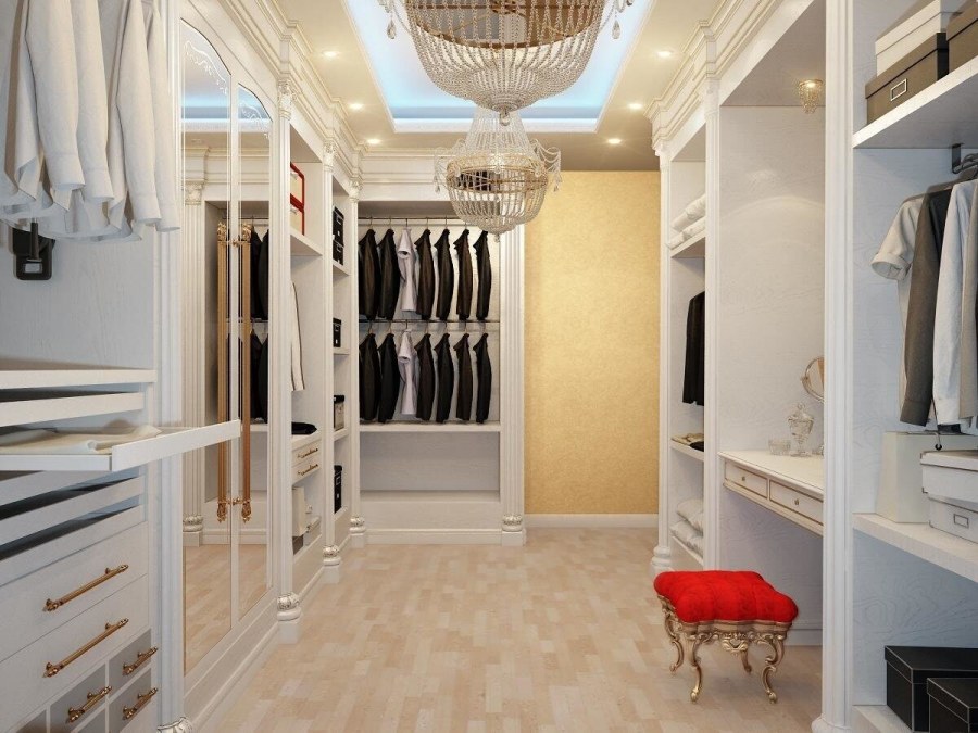Гардеробные комнаты в интерьере