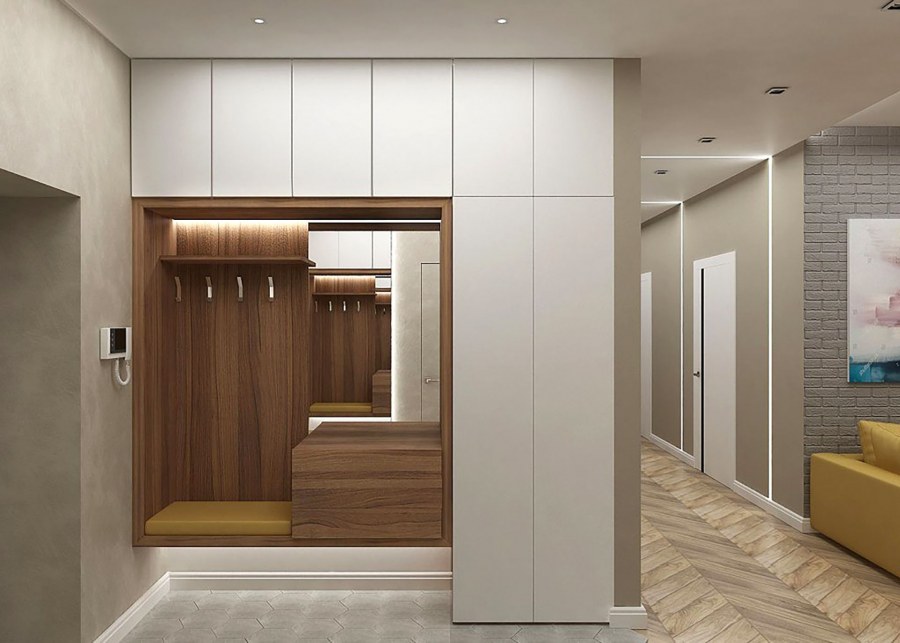 Коридор в стиле Контемпорари прихожая