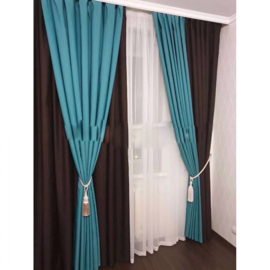 Pasionaria / комплект штор "Бартон бирюзовый"