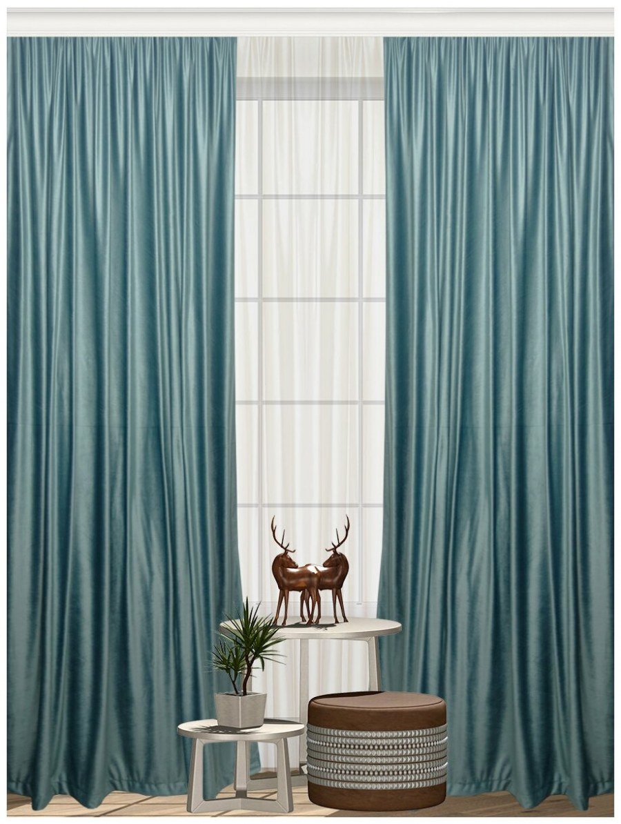 Комплект портьер №026 голубая бирюза