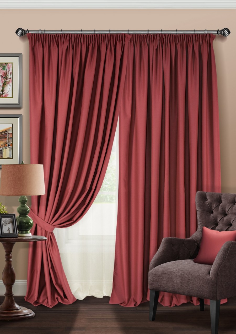 Шторы бирюза с коричневым