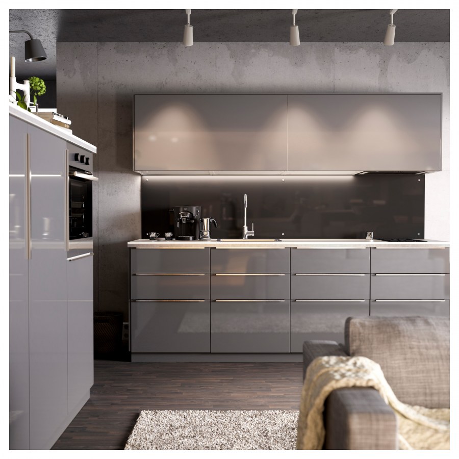 Кухня икеа Воксторп грецкий орех