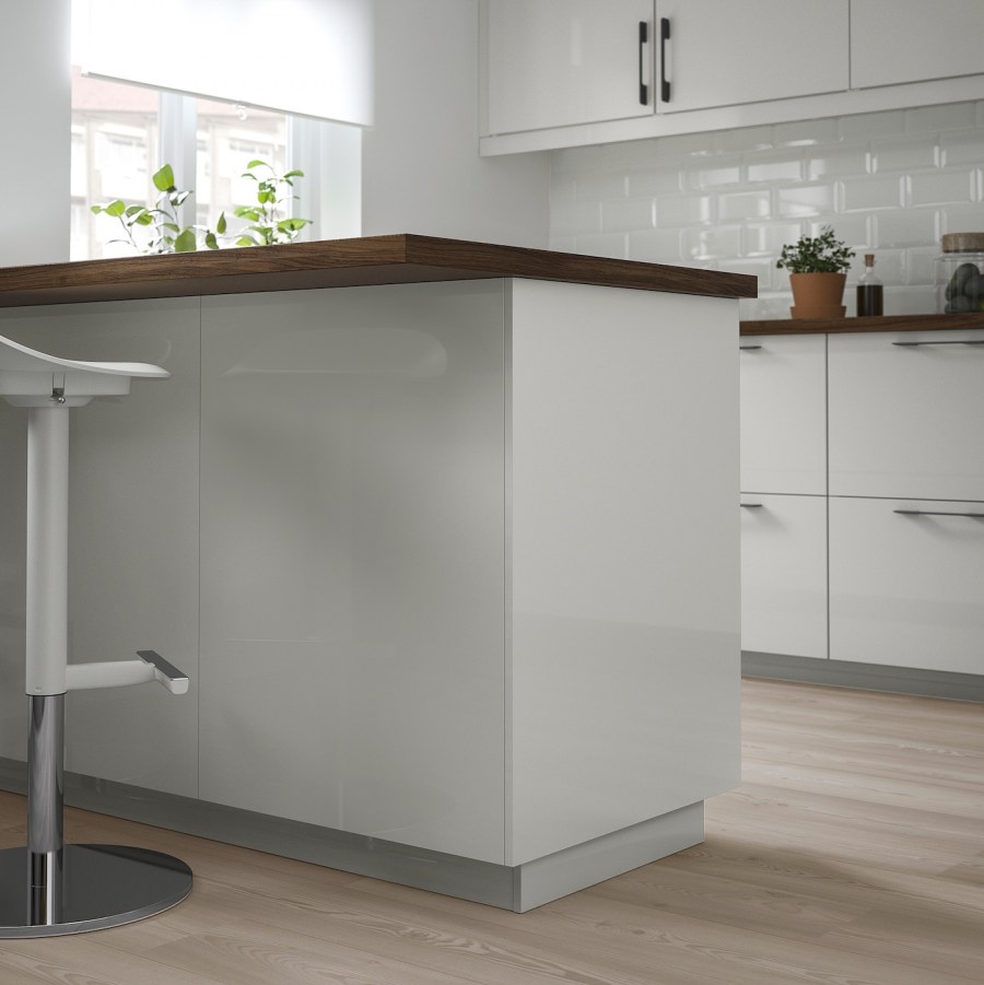 Кухня икеа Воксторп серая