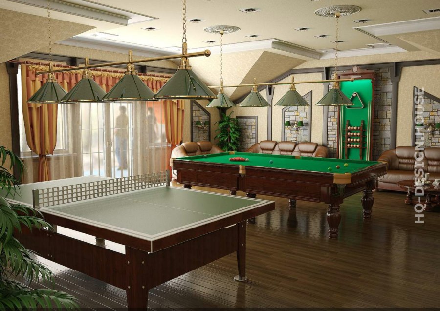 Бильярдная в современном стиле