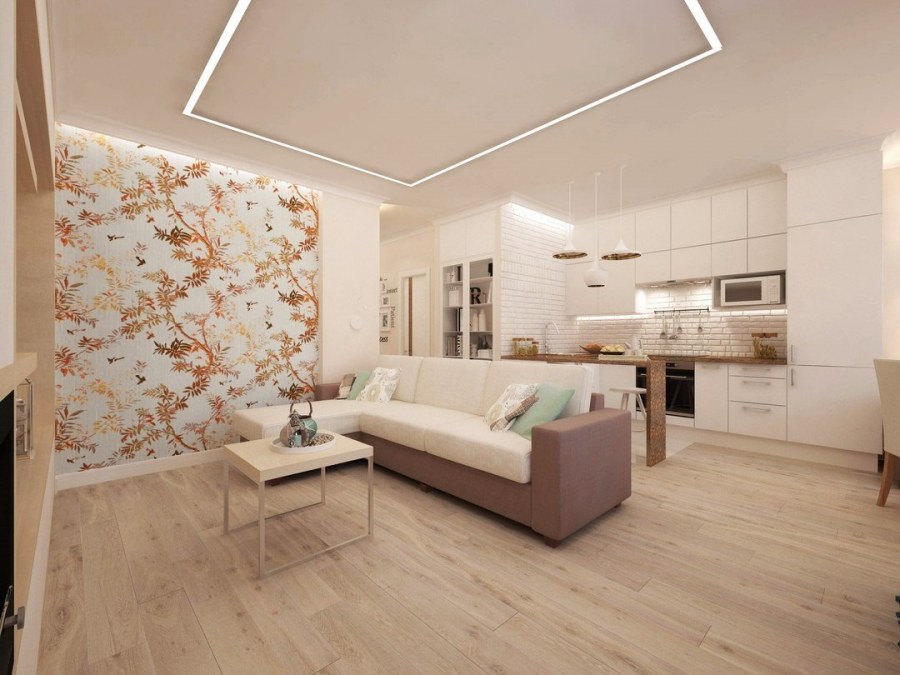 Квартира студия в светлых тонах