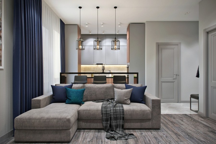 Интерьер двухкомнатной квартиры 60 кв.м