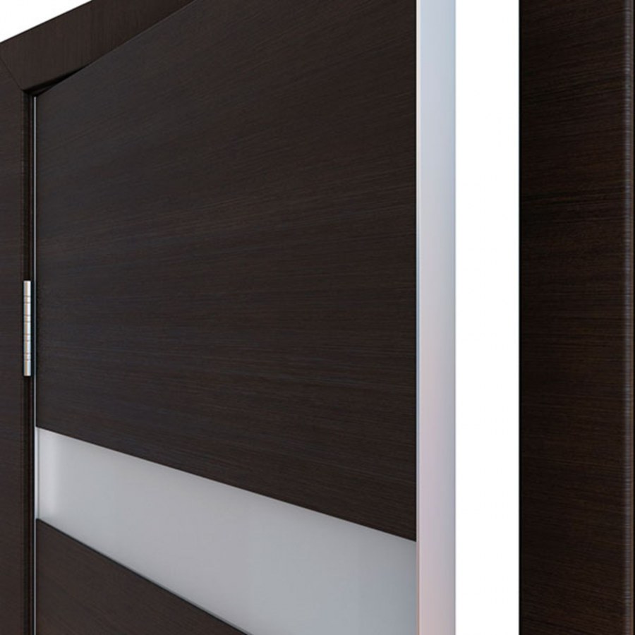 Дверь Модерн лайн 2 с алюминиевой кромкой