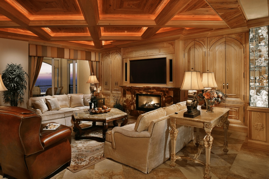 Спальня на мансарде в классическом стиле