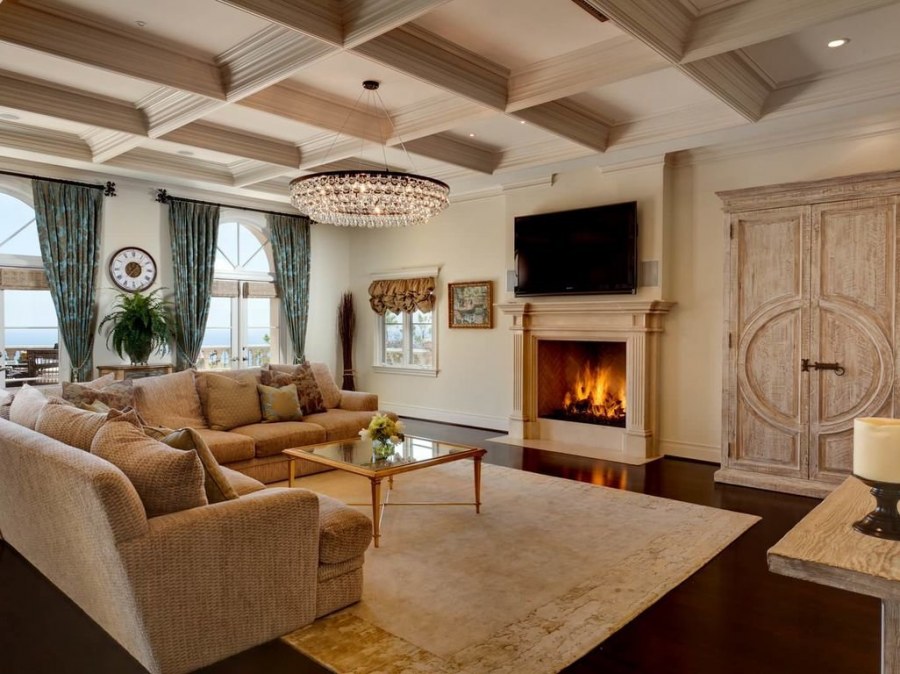 Кессонные потолки из дерева в интерьере