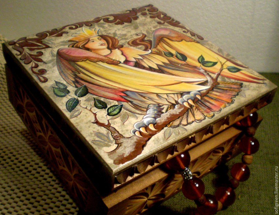 Шкатулка дерево 26287 роспись