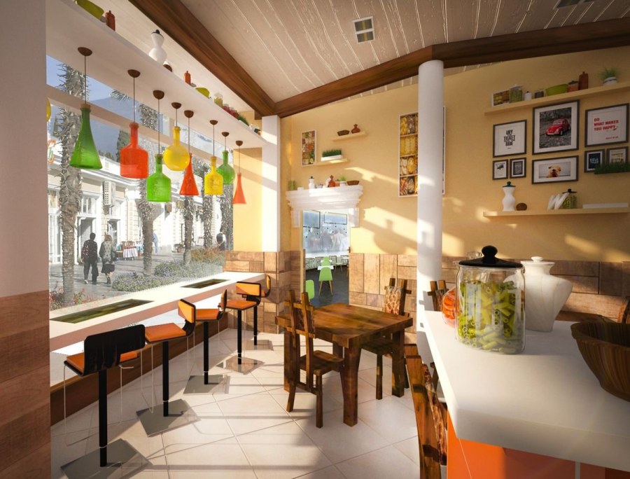 Интерьер мини кафе
