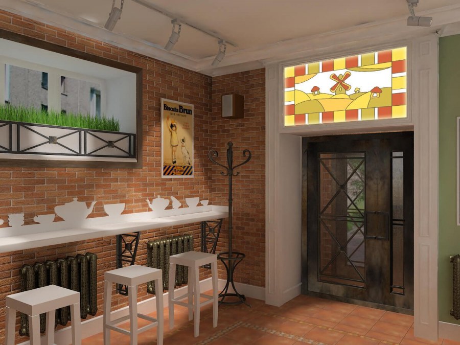 Интерьер кафе пекарни