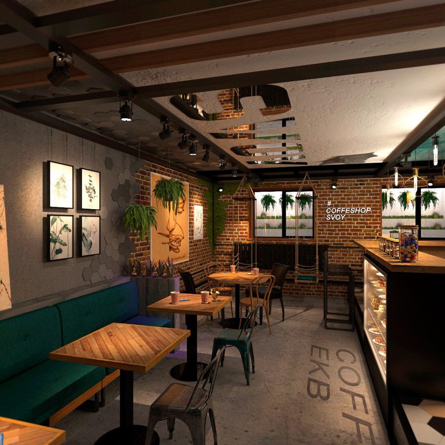 Интерьер мини кафе