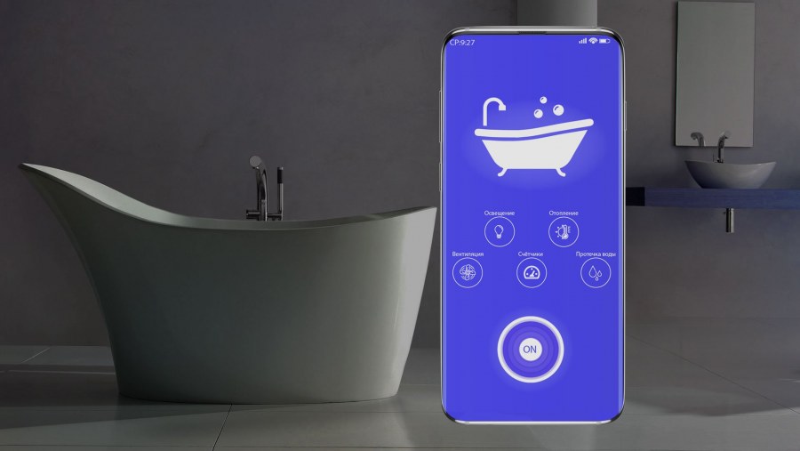 Смартфон в ванной