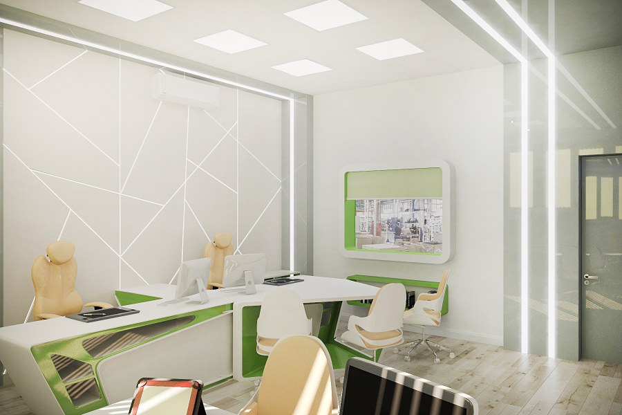 Синий цвет в интерьере