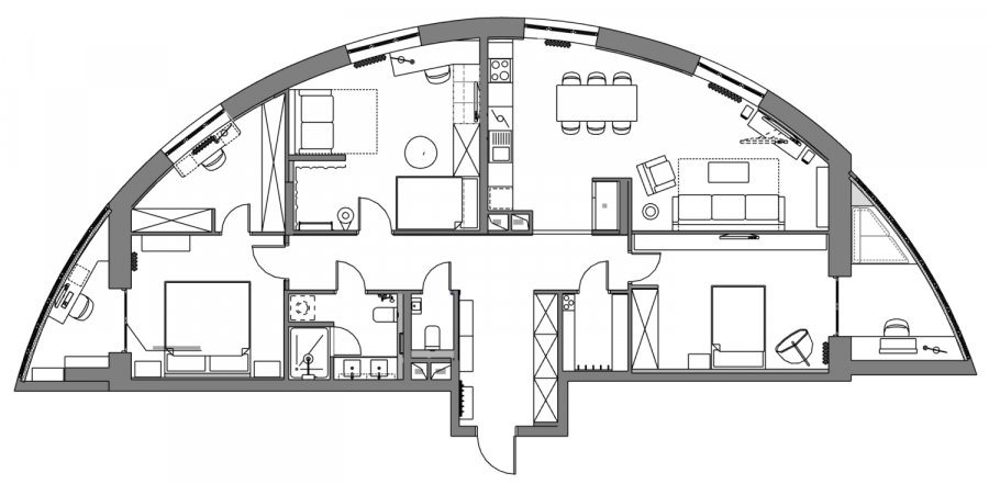 Полукруглая планировка