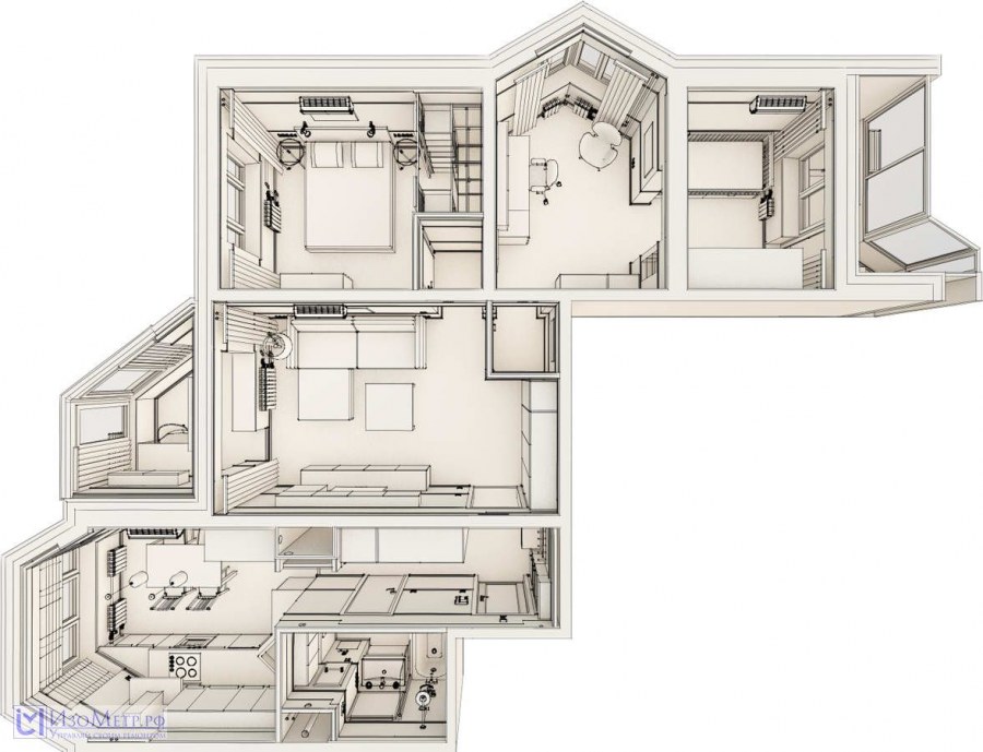 Планировка 60 кв