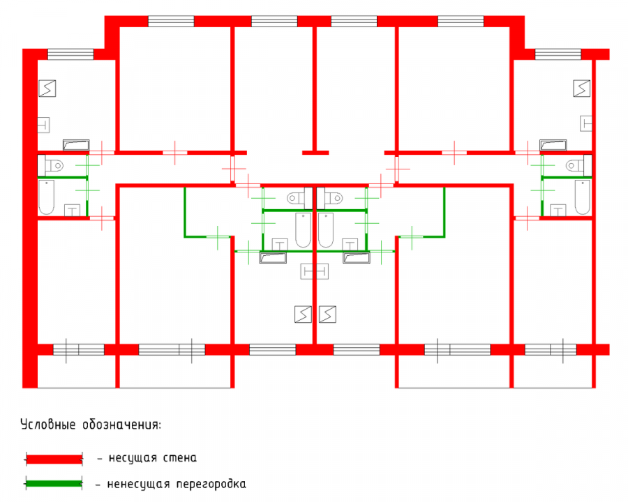 П-30 планировка несущие стены