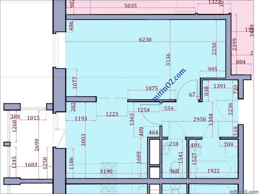 План квартиры с размерами стен