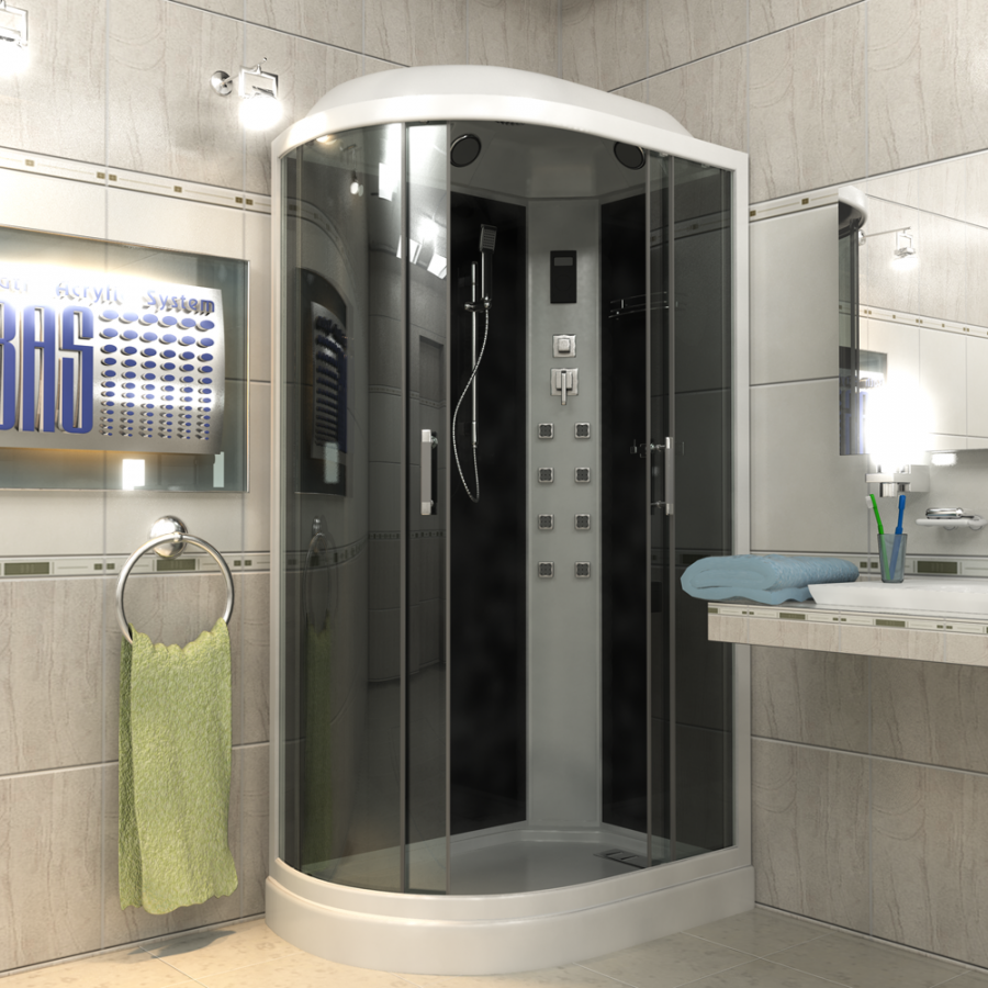 Душевая кабина bas Кариба 120х80х2250 левая