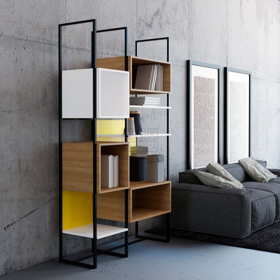 Книжный стеллаж лофт Индастриал