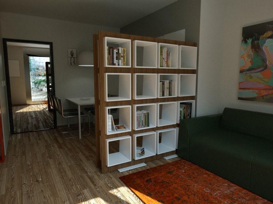 Стеллаж студия перегородка