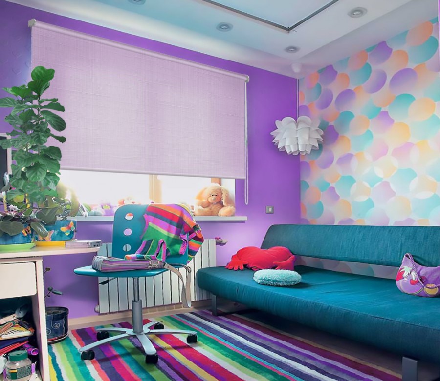 Ролло Эскар фиолетовый 130х170