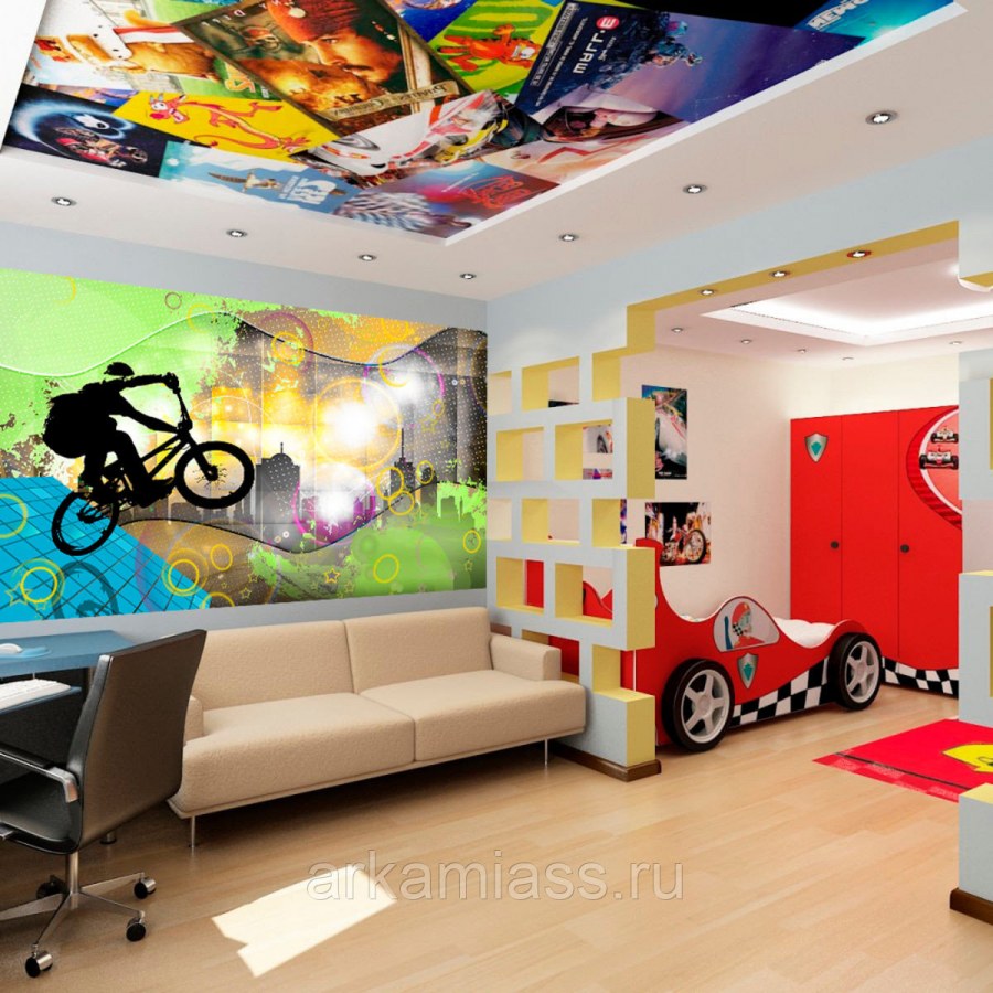 Потолок в детской комнате