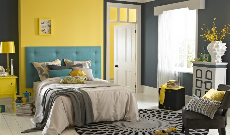 Сочетание желтого в интерьере