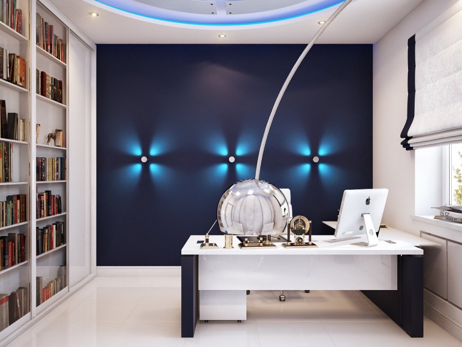 Дизайнерские потолки с подсветкой