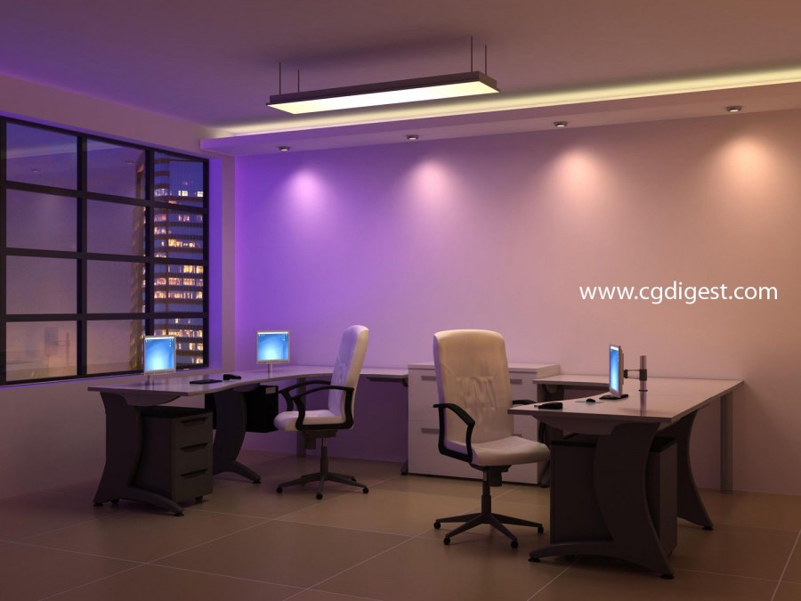 Освещение интерьера в 3d Max Vray