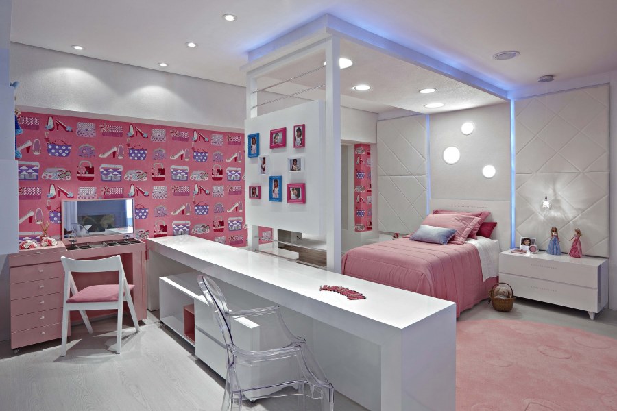 Современный проект комнаты для подростка девочки