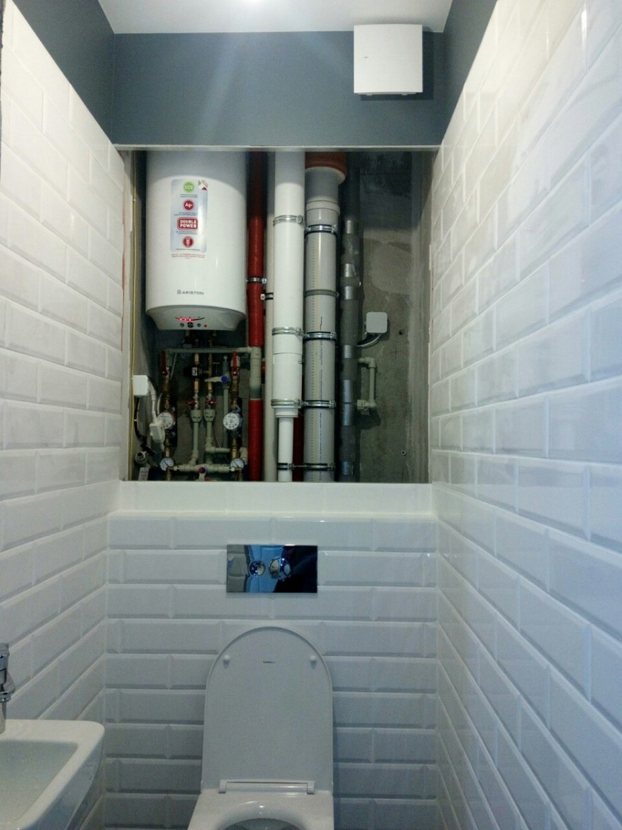 Короб для канализации в туалете