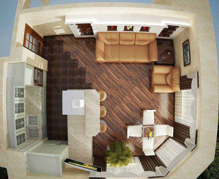 Интерьер квартиры сверху