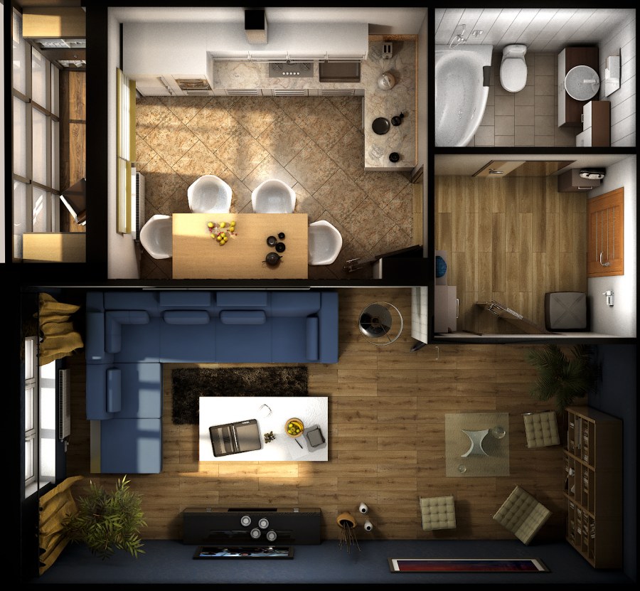 Планировка квартиры сверху