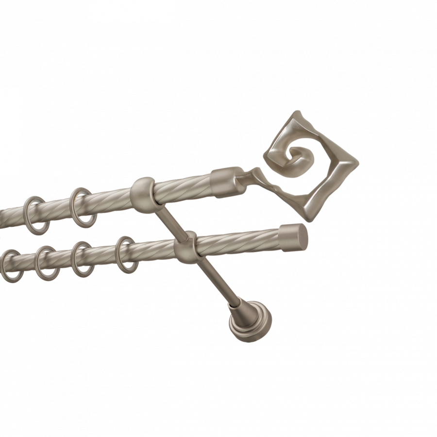 Карниз металлический двухрядный 3 метра DDA