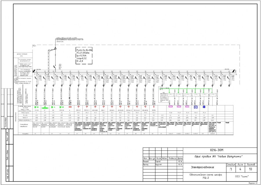 Схема шкафа СКУД