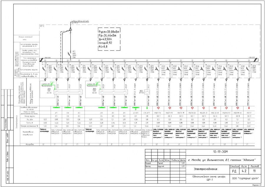 Линейная схема ЭОМ