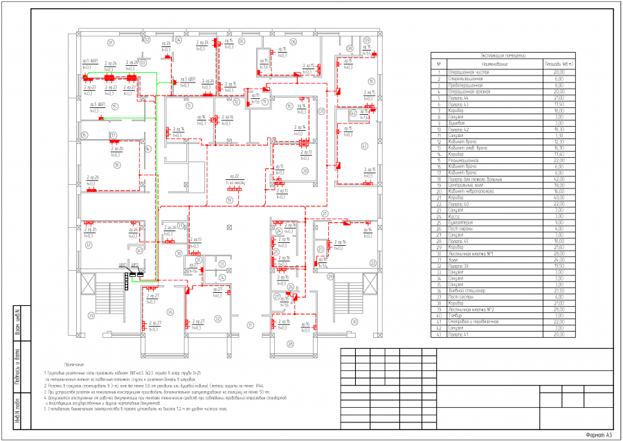 Исполнительная схема сети электроснабжения