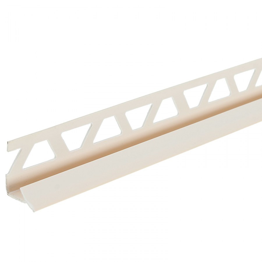 Профиль ПВХ для плитки 6-7мм наружный 2,5м карамель 017008