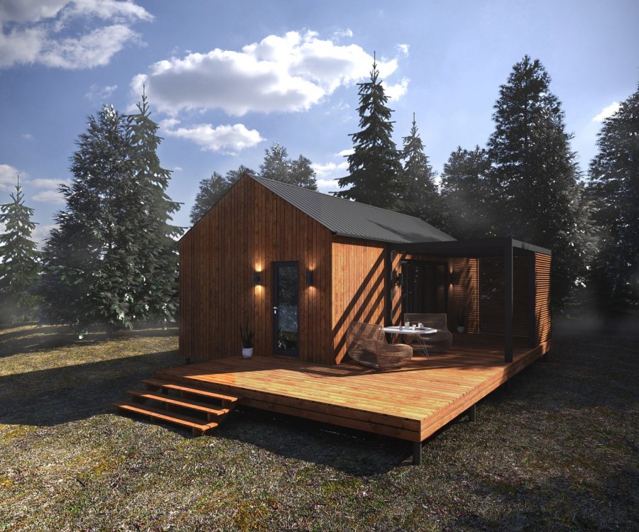 Каркасная баня барнхаус